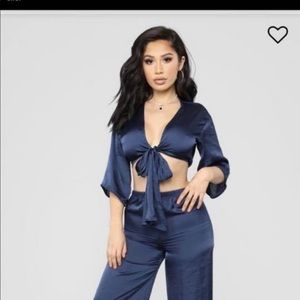 Navy blue two peice set